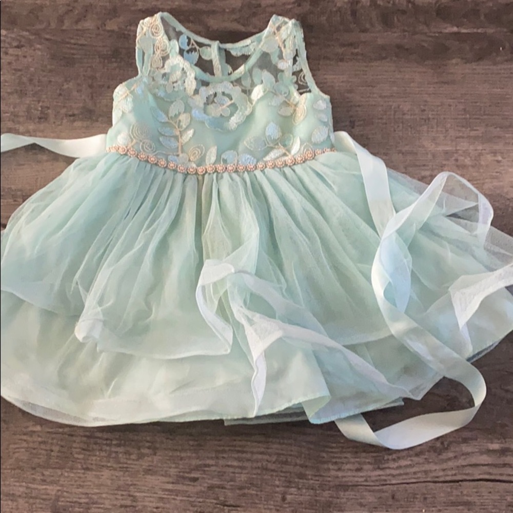 Mint green formal dress